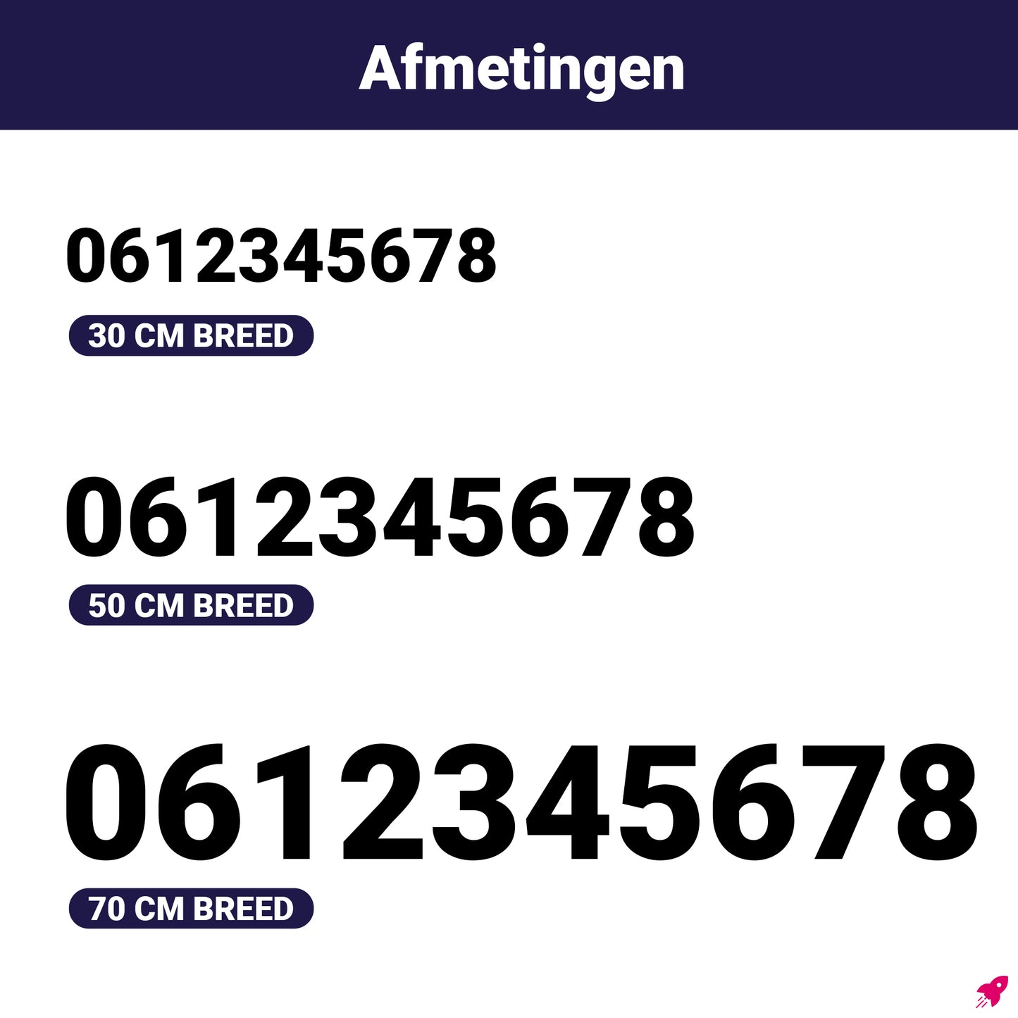 Telefoonnummer sticker