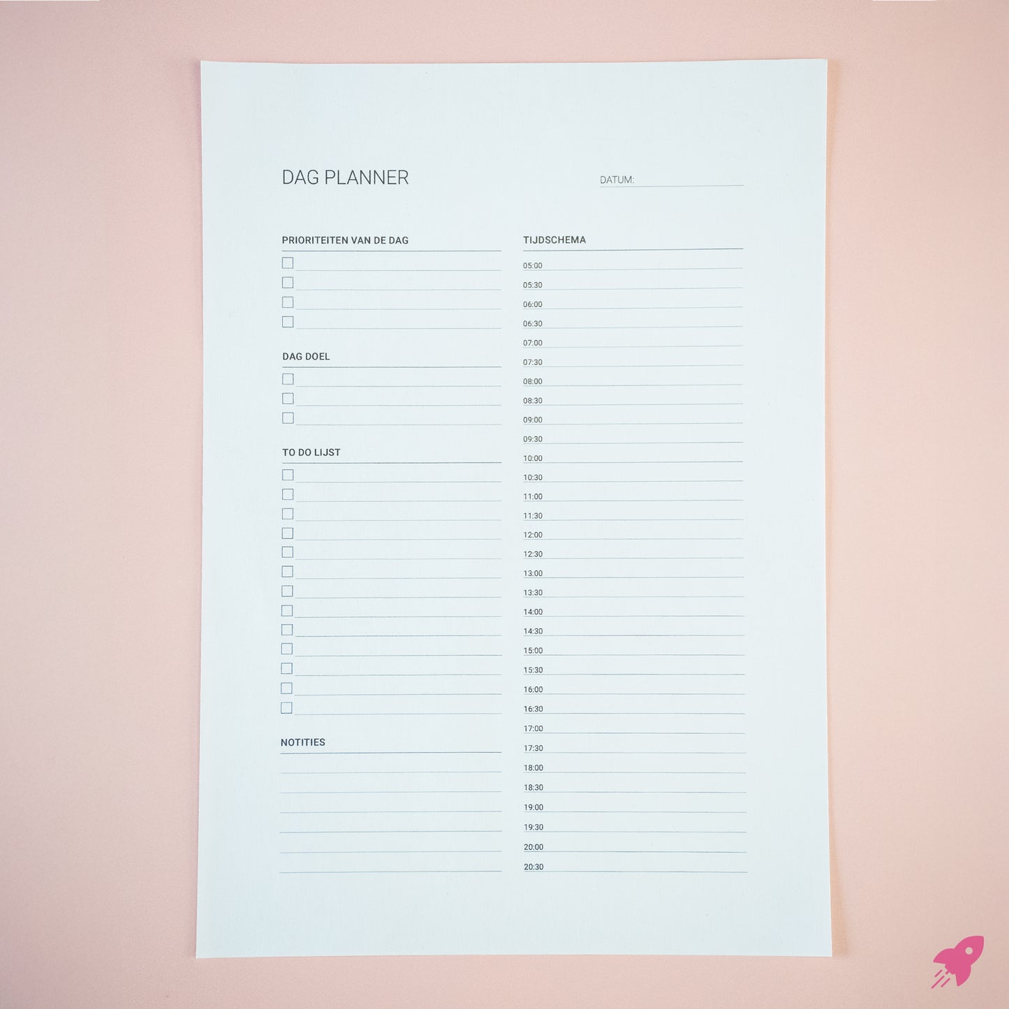 Planner Dag | Week | Maand - Algemeen