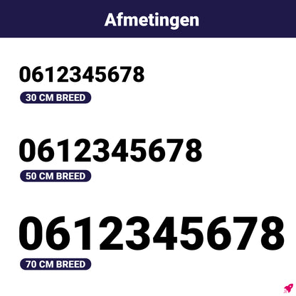 Telefoonnummer sticker