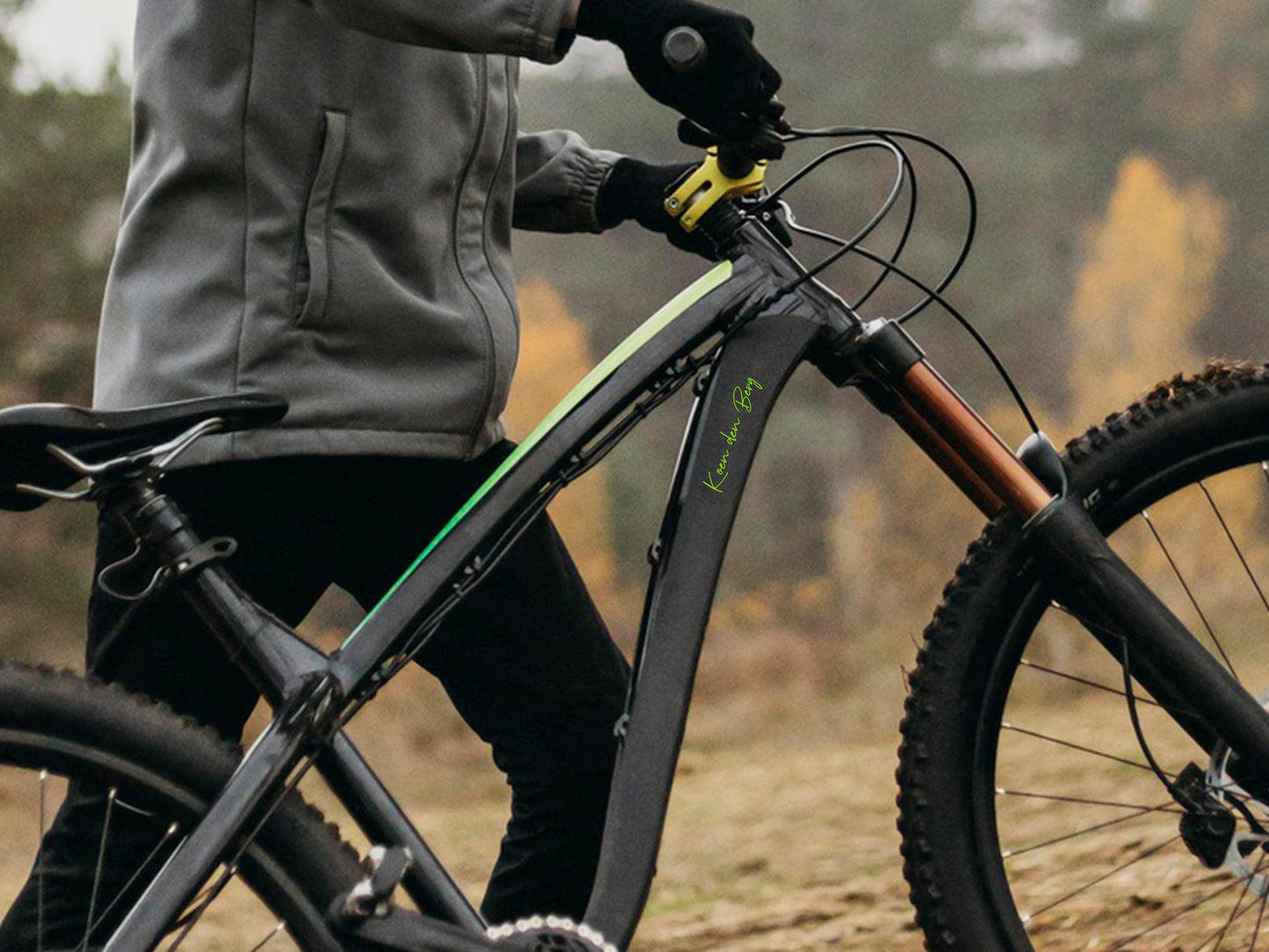 Gepersonaliseerde fiets naamstickers in verschillende kleuren