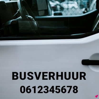 Telefoonnummer sticker